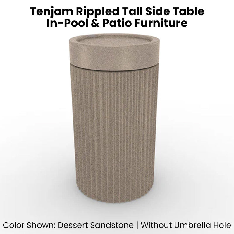 Tenjam Rippled Tall Side Table - In-Pool & Patio Side Table