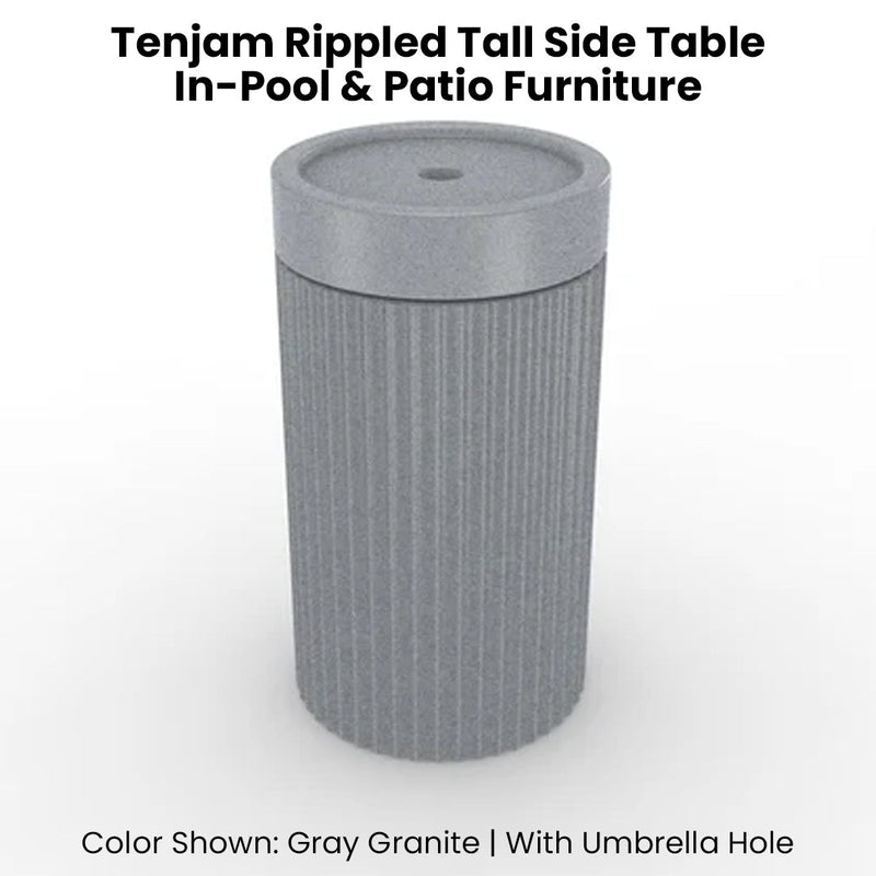 Tenjam Rippled Tall Side Table - In-Pool & Patio Side Table