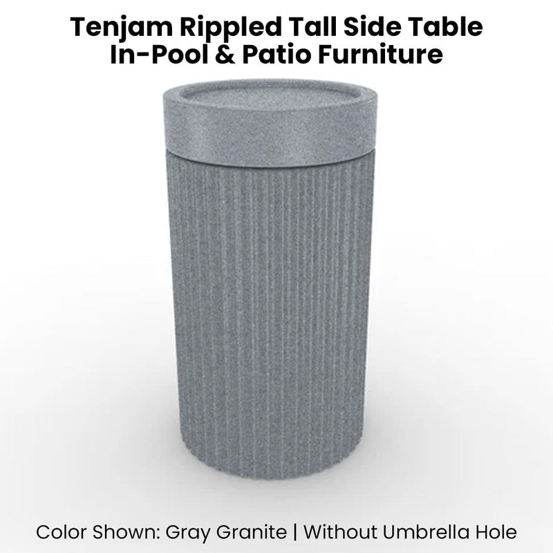 Tenjam Rippled Tall Side Table - In-Pool & Patio Side Table