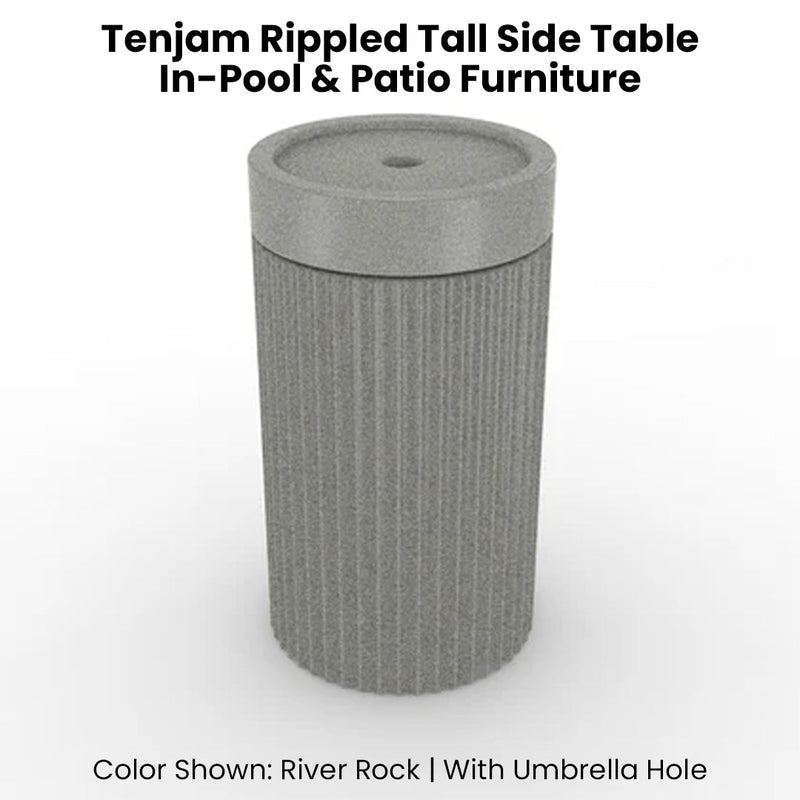 Tenjam Rippled Tall Side Table - In-Pool & Patio Side Table