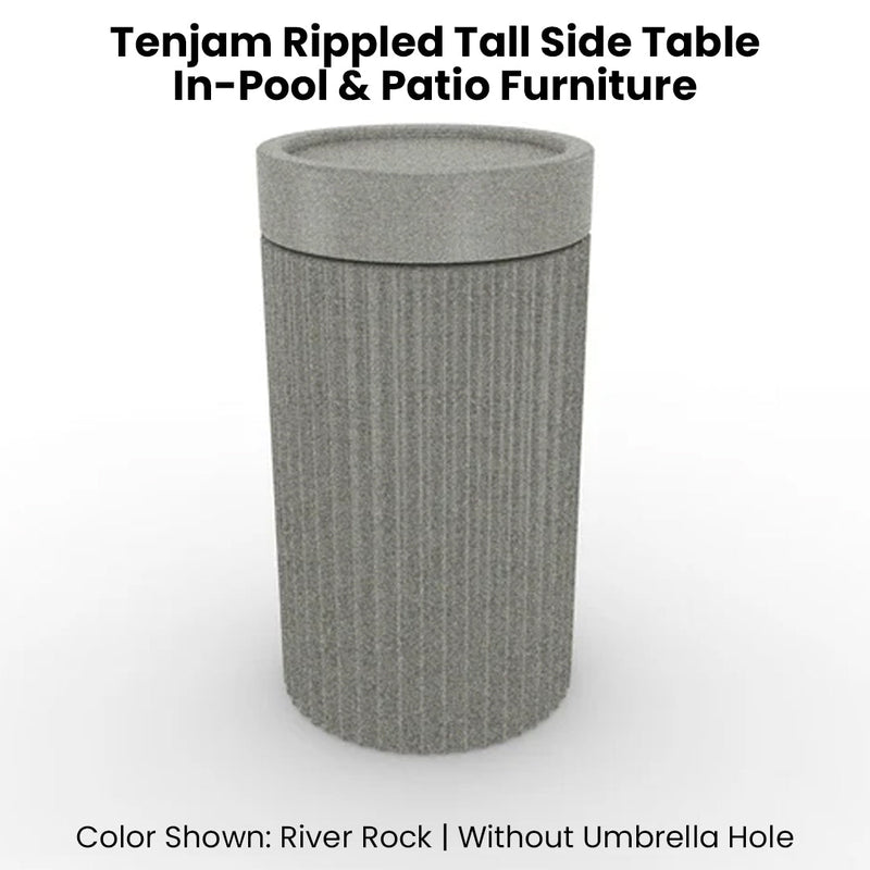 Tenjam Rippled Tall Side Table - In-Pool & Patio Side Table