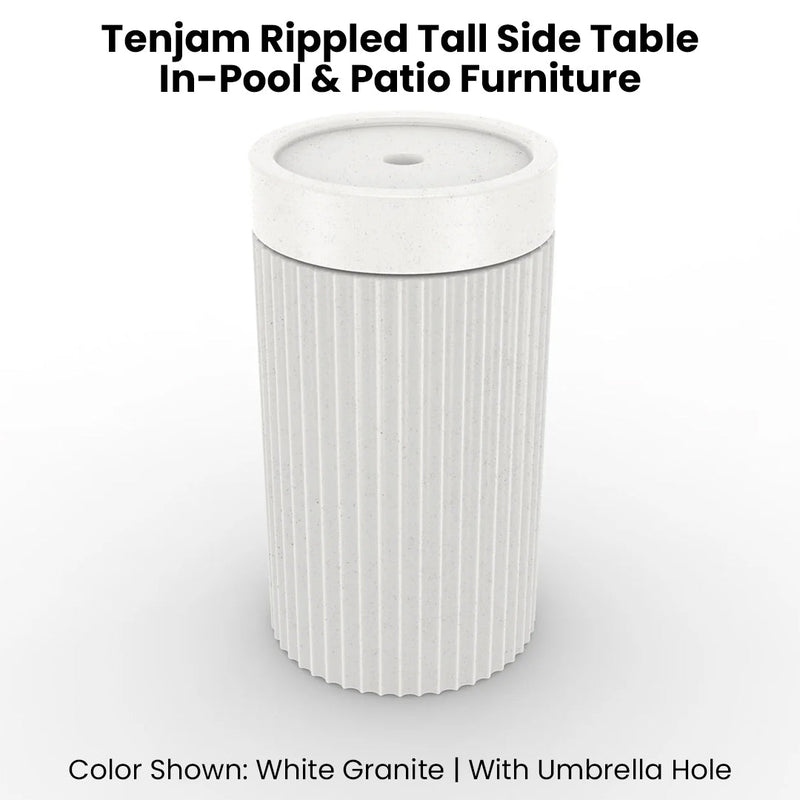 Tenjam Rippled Tall Side Table - In-Pool & Patio Side Table