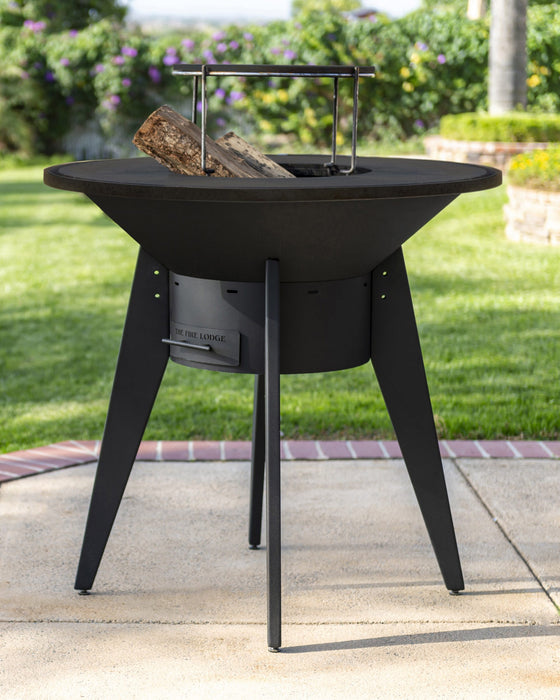 The Outdoor Plus Mojave Wood Burning Grill, Round Wood Burning Grill, Table Top Grill