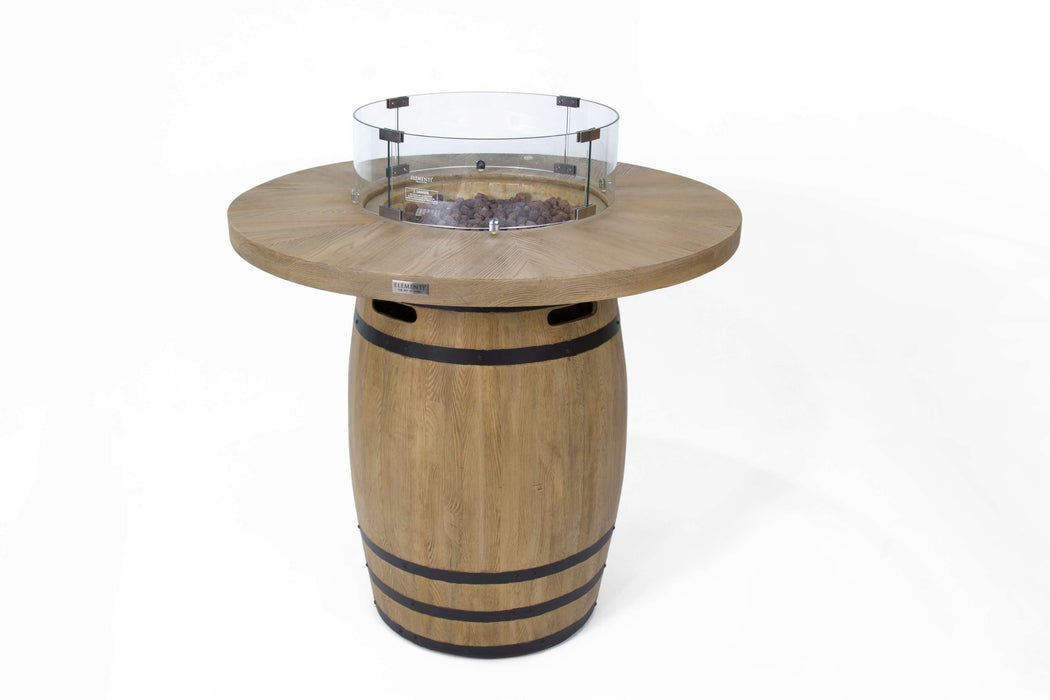 Elementi Lafite Barrel Bar Height Fire Table