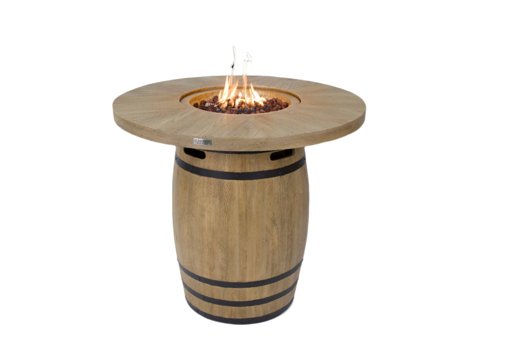 Elementi Lafite Barrel Bar Height Fire Table