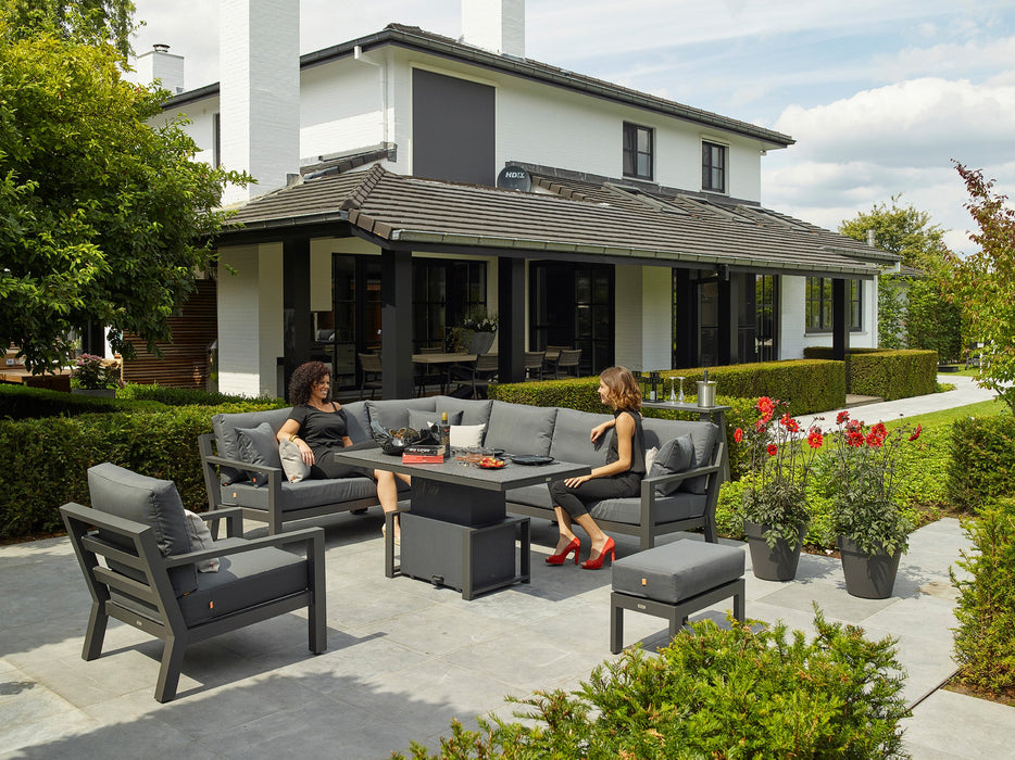 Timber Lounge Set with Adjustable Table