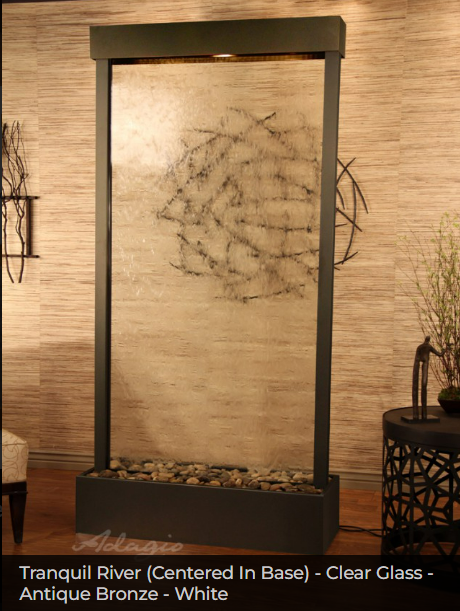 Adagio Water Features Tranquil River Freestanding Waterfall - Centered In Base