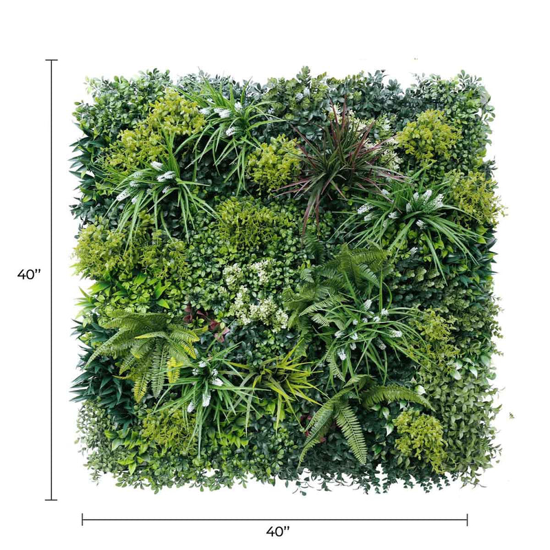 Lush Spring Artificial Vertical Garden Green Wall 40" x 40" 11SQ FT - Commercial Grade & UV Resistant