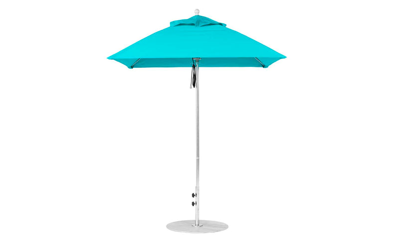 Ledge Lounger 6.5' Square Pulley Essential Fiberglass Umbrella