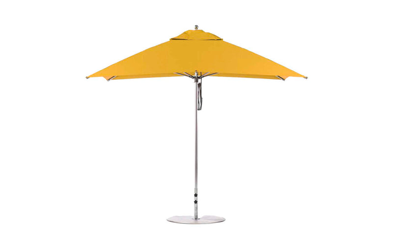 Ledge Lounger 8.5' Rectangle Pulley Essential Fiberglass Umbrella