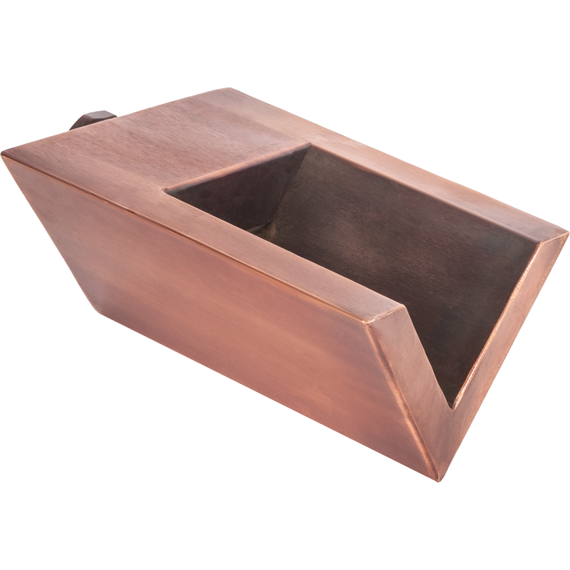 The Outdoor Plus V Shaped Water Scupper - Copper or Stainless Steel