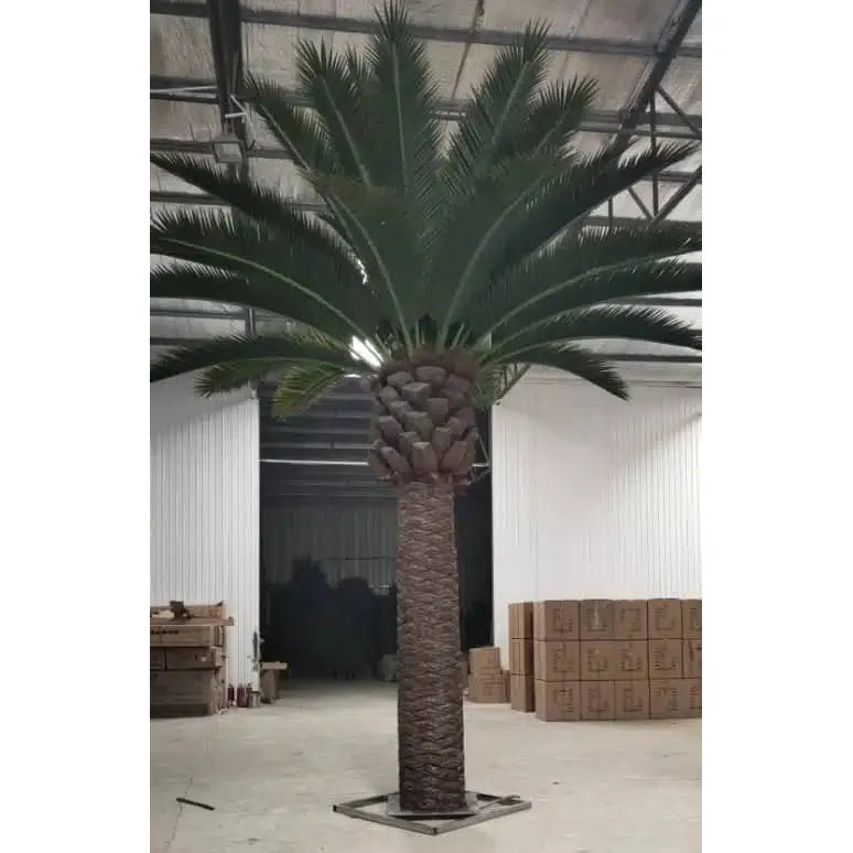 Tall Artificial Palm Tree Florida Palm or Middle Eastern Palm Tree With Metal Plate