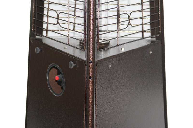 RadTec 93" Pyramid Flame Propane Patio Heater - Antique Bronze (PYR-ABP) | 41,000 BTU | Rustic Outdoor Heating