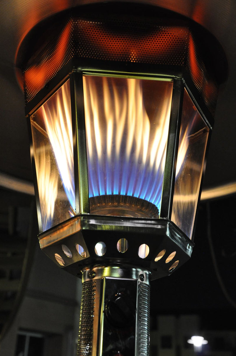 RadTec 96" Real Flame Propane Patio Heater - Stainless Steel (RF-SS) | 40,000 BTU | Elegant Outdoor Heating
