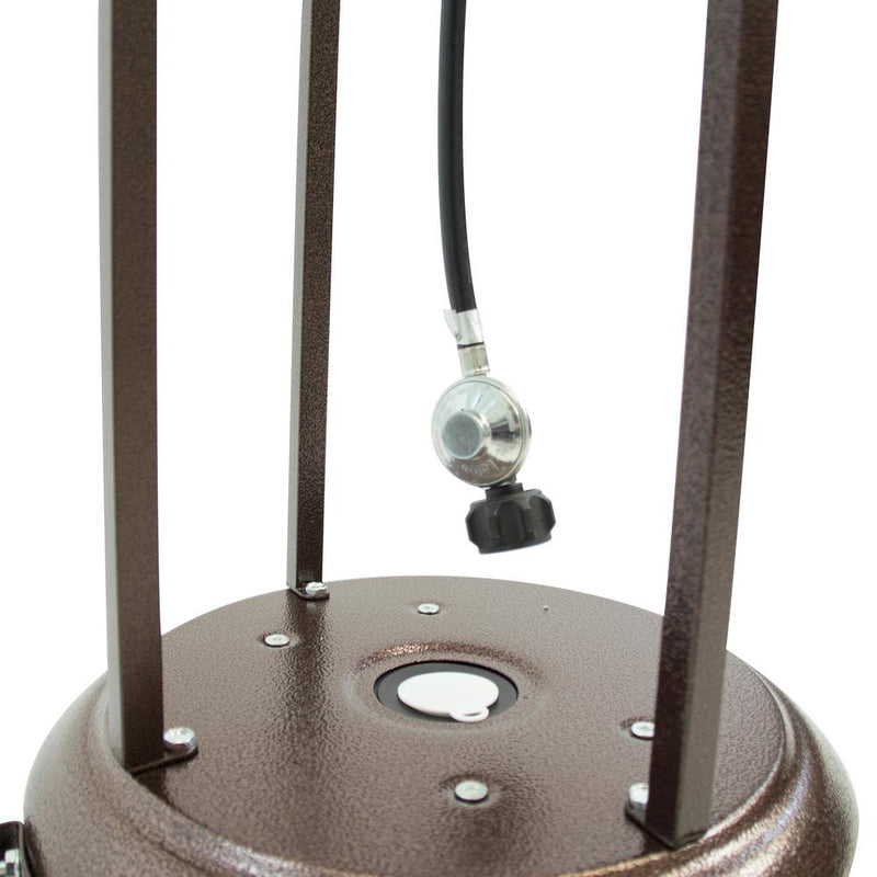 RadTec 96" Real Flame Natural Gas Patio Heater - Antique Bronze (RF-ABNG) | 40,000 BTU | Rustic Outdoor Heating