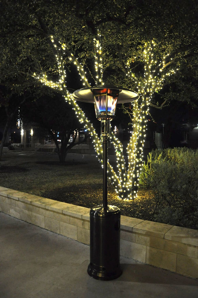 RadTec 96" Real Flame Propane Patio Heater - Stainless Steel (RF-SS) | 40,000 BTU | Elegant Outdoor Heating