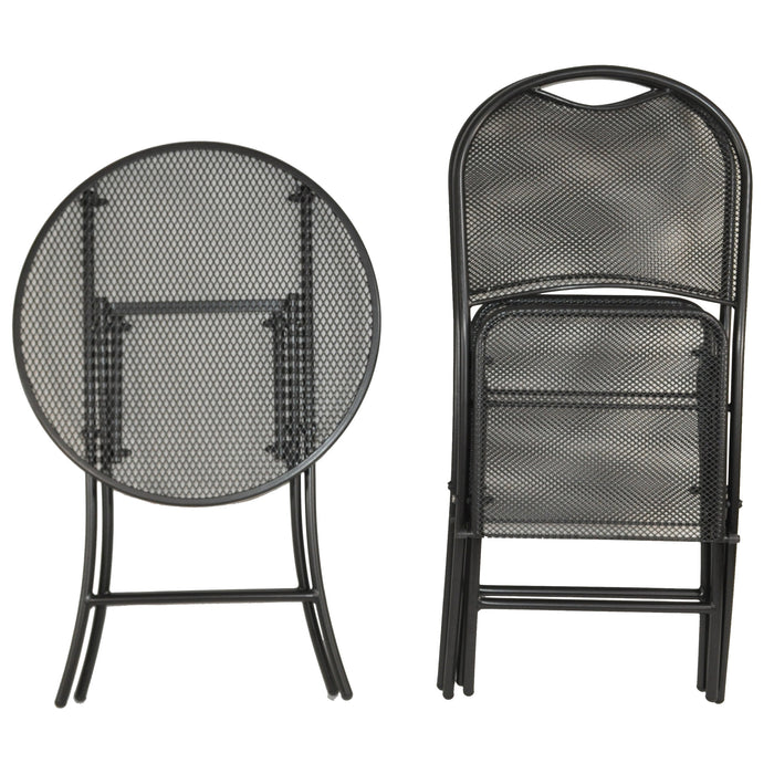 Cafe Napoli Wrought Iron 3-Piece Bistro Set