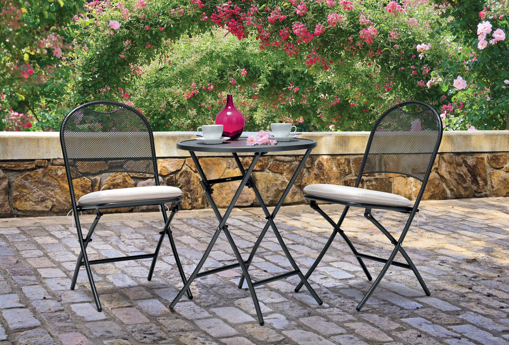 Cafe Napoli Wrought Iron 3-Piece Bistro Set