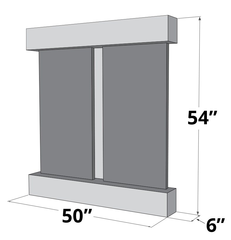 Adagio Aspen Falls Water Fountain, Vertical Wall Mounted Water Feature, Indoor Water Fall, Indoor Water Feature