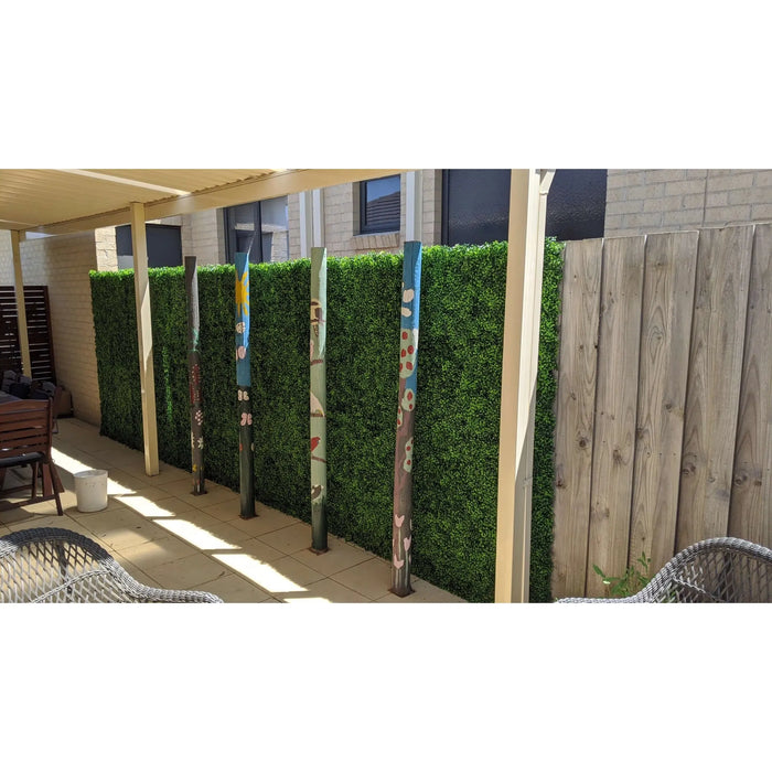 Designer Plants Artificial Mixed Boxwood Hedge Panel Wall 40" x 40" 11SQ FT Commercial Grade UV Resistant