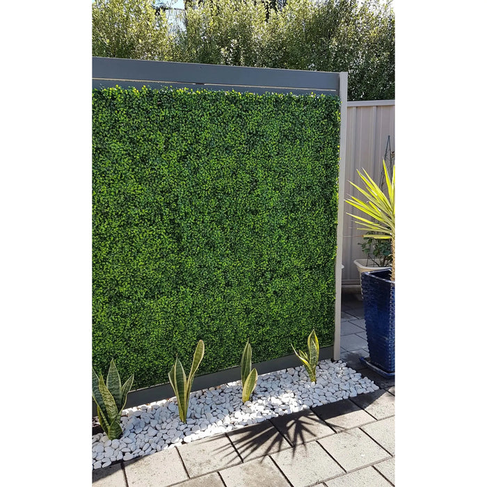 Designer Plants Artificial Mixed Boxwood Hedge Panel Wall 40" x 40" 11SQ FT Commercial Grade UV Resistant