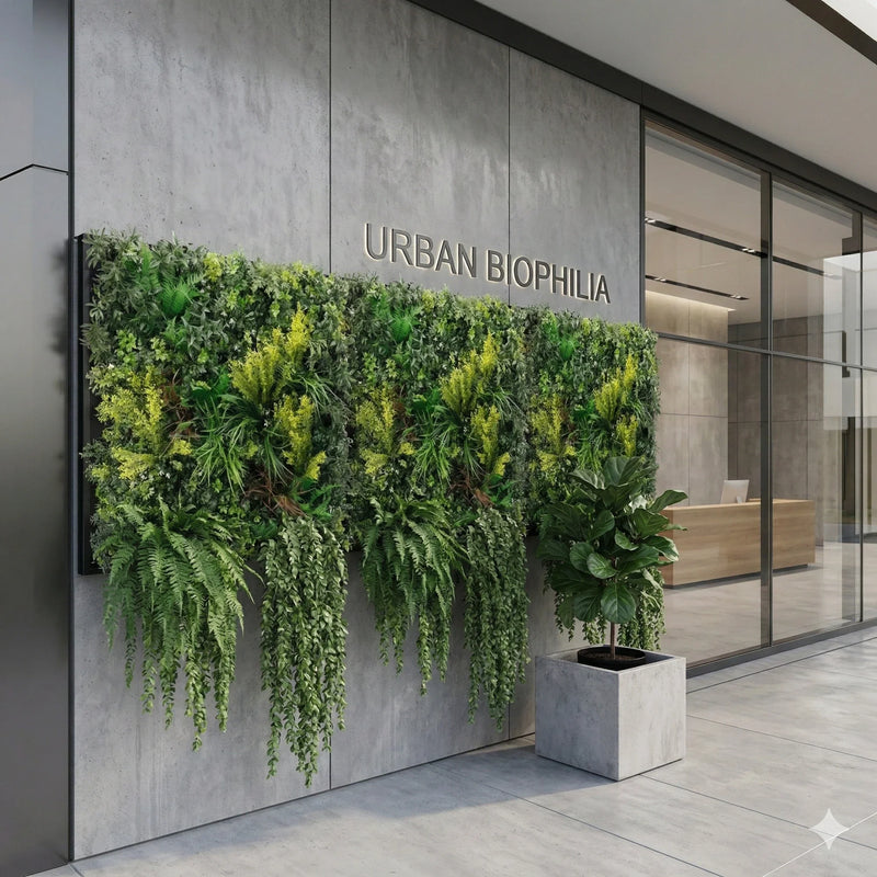 Tropical Vibe Artificial Vertical Garden / Green Wall Panel 35" x 35" UV Resistant (Fire Retardant)