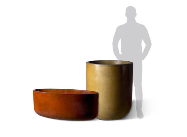 Slick Rock Concrete Bell Linear Planter