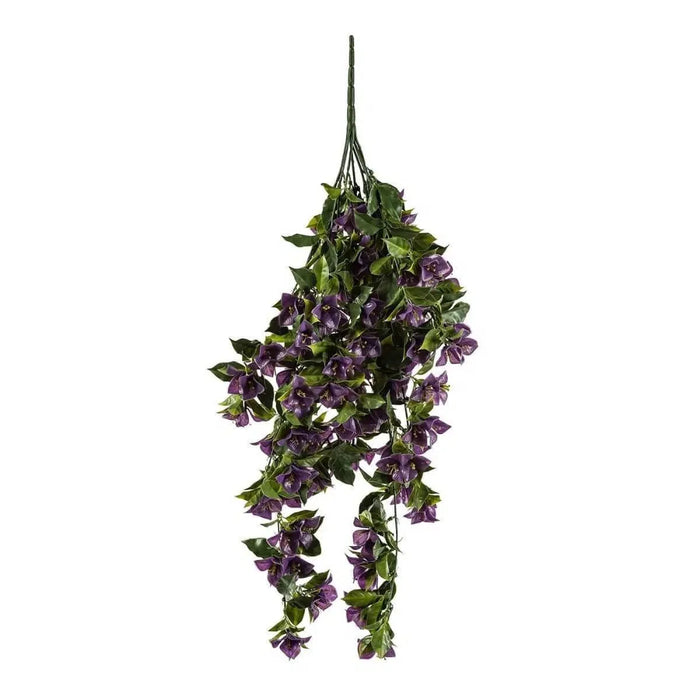 (5 Pieces) Vibrant Purple Hanging Artificial Bougainvillea Plant UV Resistant, 30"