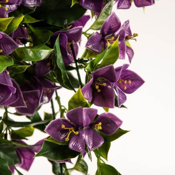 (5 Pieces) Vibrant Purple Hanging Artificial Bougainvillea Plant UV Resistant, 30"