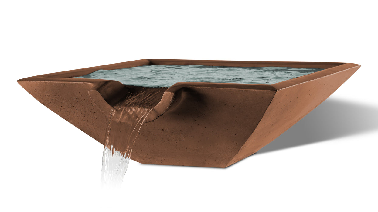 Slick Rock Concrete Square Camber Water Bowl