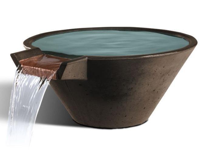 Slick Rock Concrete Cascade Conical Water Bowl