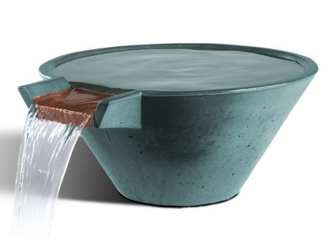 Slick Rock Concrete Cascade Conical Water Bowl