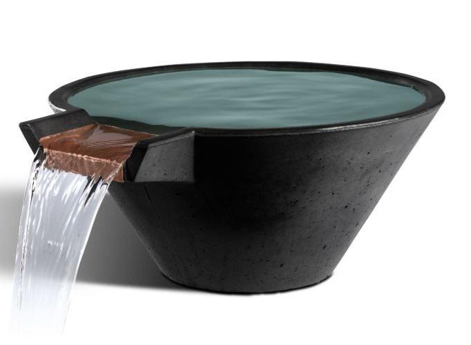 Slick Rock Concrete Cascade Conical Water Bowl