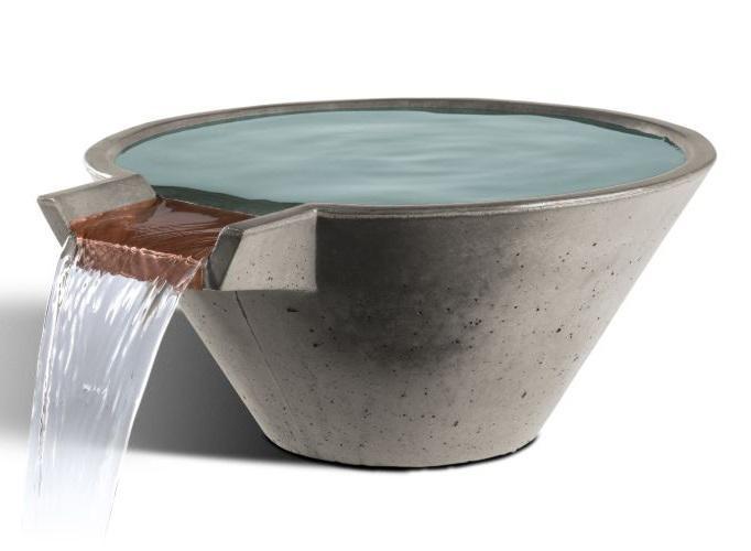 Slick Rock Concrete Cascade Conical Water Bowl