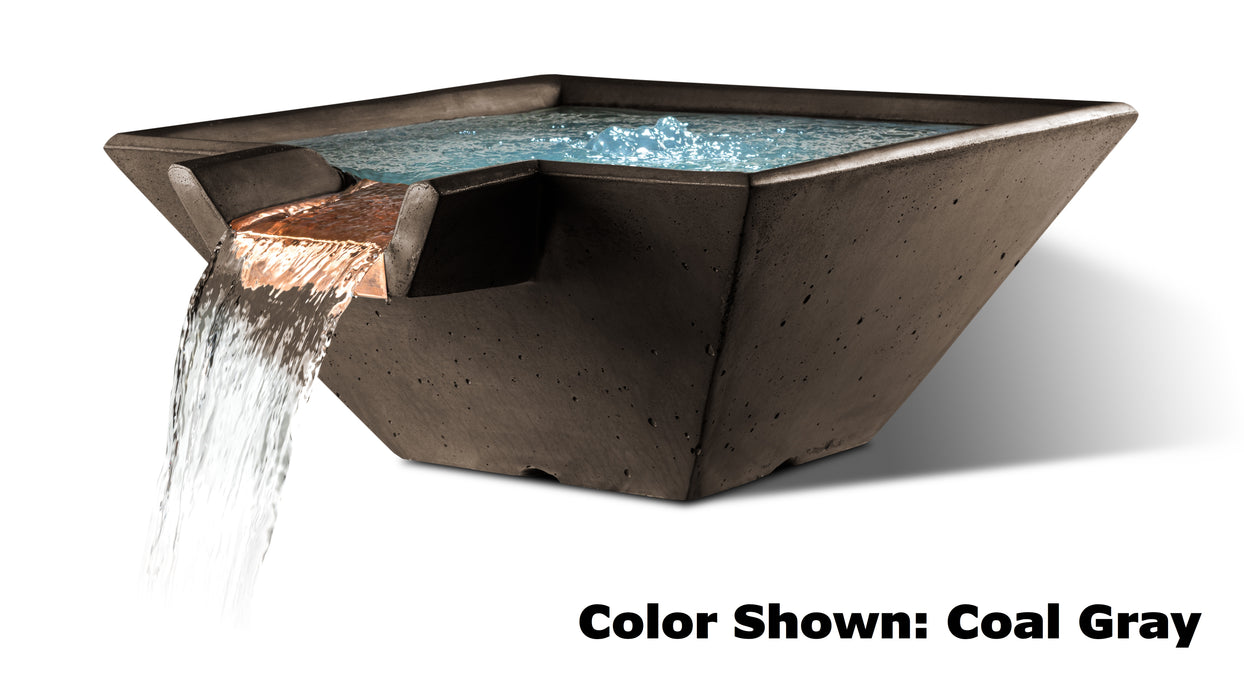 Slick Rock Concrete Cascade Square Water Bowl