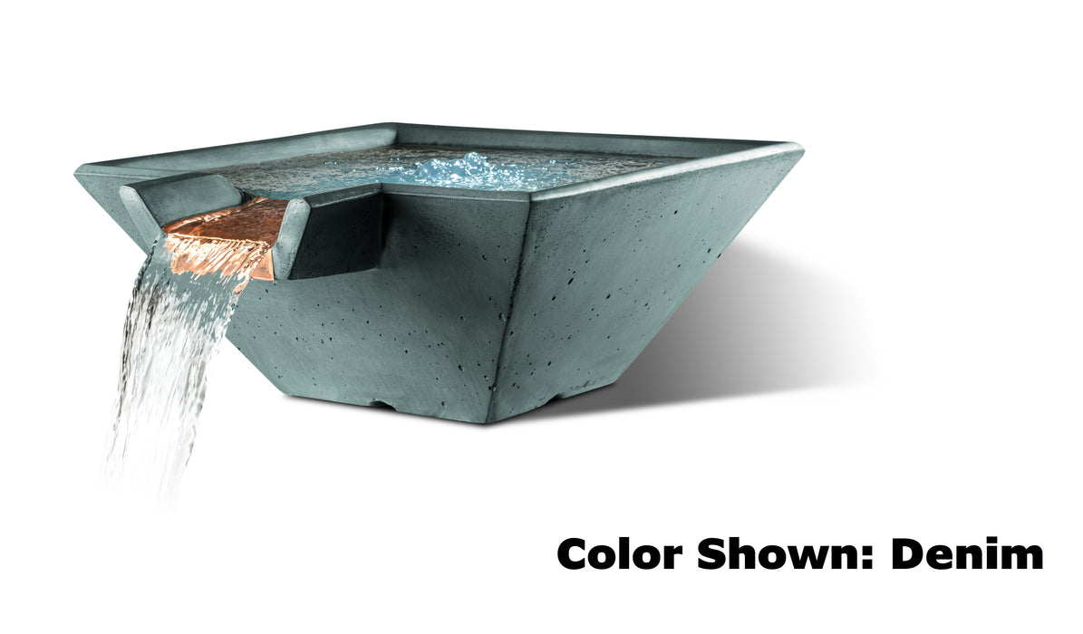 Slick Rock Concrete Cascade Square Water Bowl