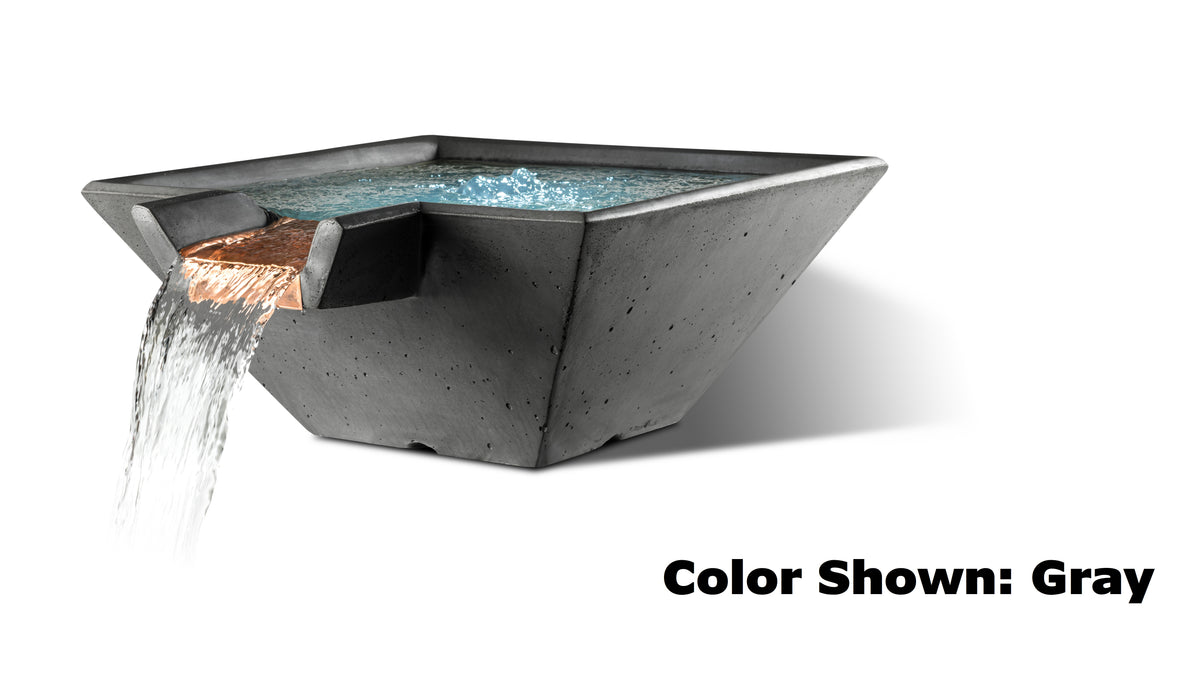 Slick Rock Concrete Cascade Square Water Bowl