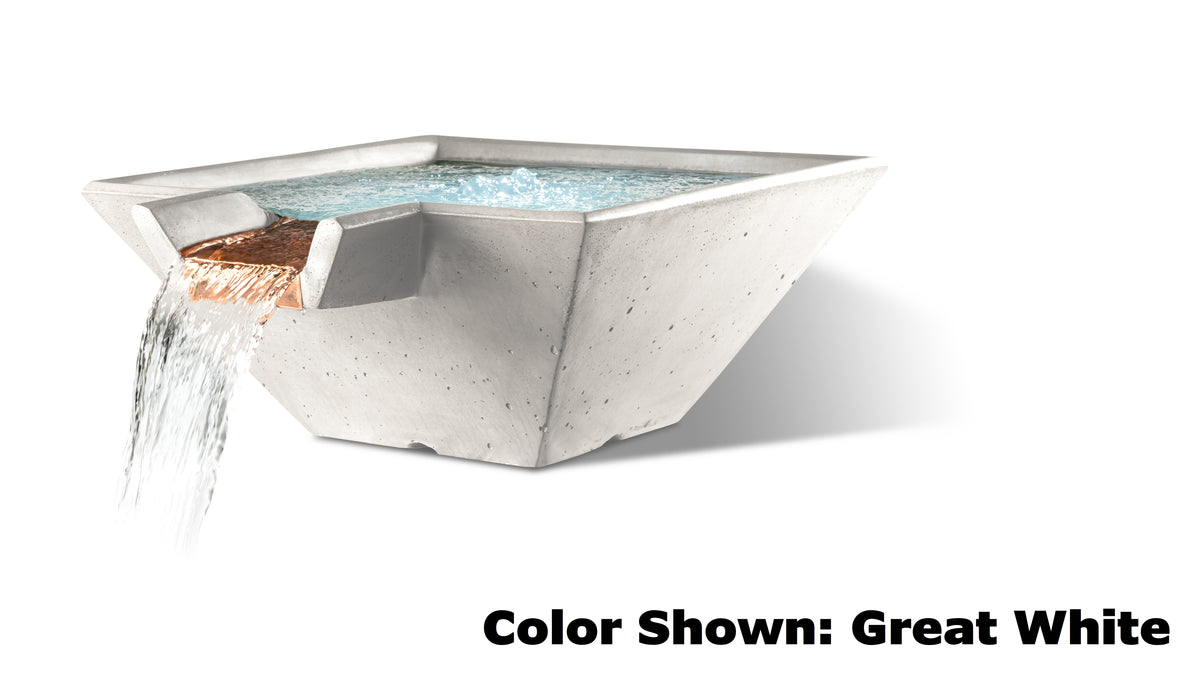 Slick Rock Concrete Cascade Square Water Bowl