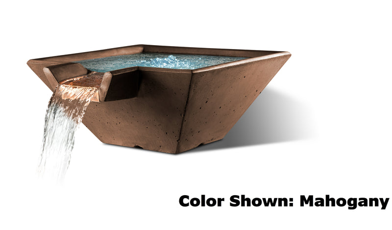 Slick Rock Concrete Cascade Square Water Bowl