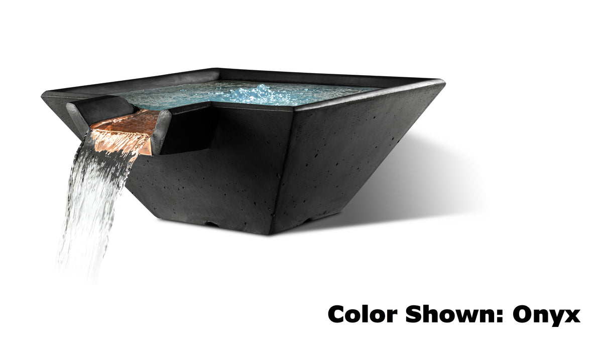 Slick Rock Concrete Cascade Square Water Bowl