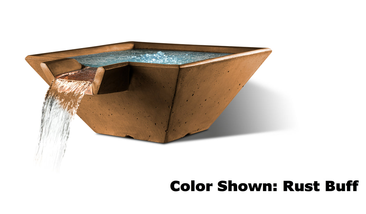 Slick Rock Concrete Cascade Square Water Bowl