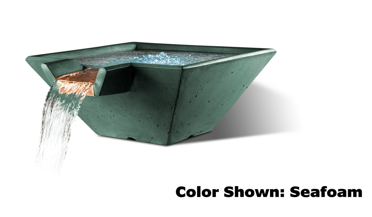 Slick Rock Concrete Cascade Square Water Bowl