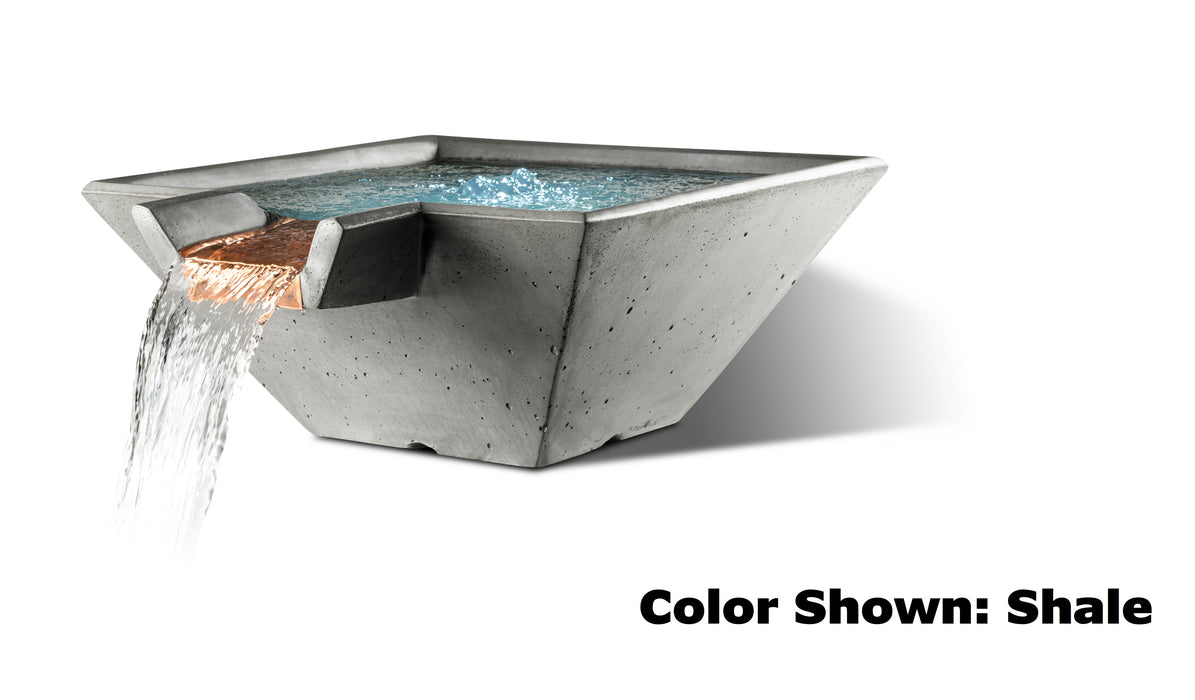 Slick Rock Concrete Cascade Square Water Bowl