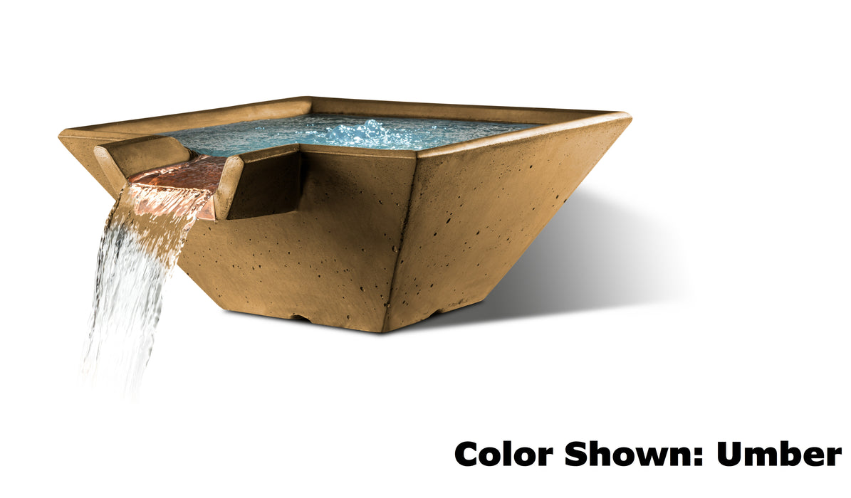 Slick Rock Concrete Cascade Square Water Bowl