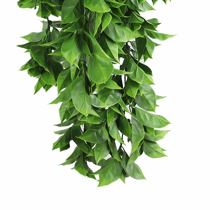 Artificial Dense Hanging Flowering Pothos Bushes – Vivid Green UV Resistant & Fire Rated | 10.6in x 28.5in (27cm x 72cm Each)