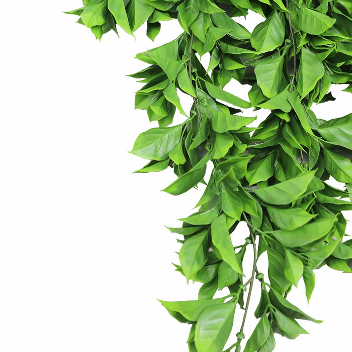 Artificial Dense Hanging Flowering Pothos Bushes – Vivid Green UV Resistant & Fire Rated | 10.6in x 28.5in (27cm x 72cm Each)