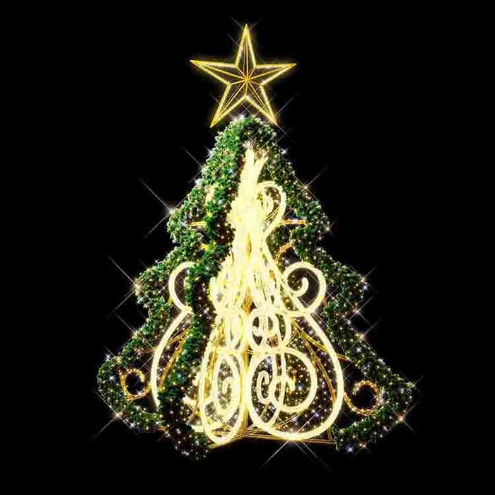 9' Outdoor LED Christmas Tree Display