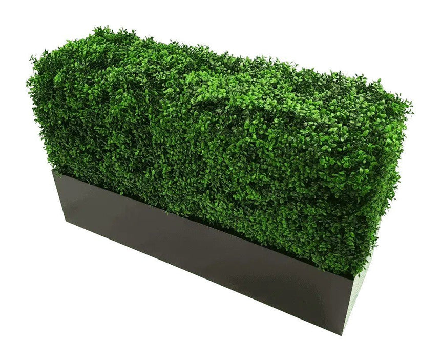 Black Metal Planter Medium (Open Base for Artificial Hedges)