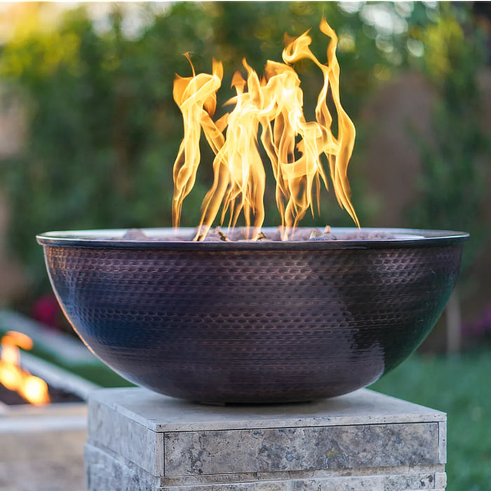 The Outdoor Plus 27" Sedona Fire Bowl - Hammered Patina Copper