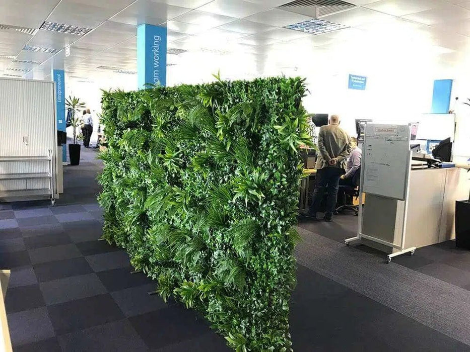 Luxury Green Tropics Artificial Living Wall /  Green Wall 40" x 40" 11SQ FT Commercial Grade UV Resistant